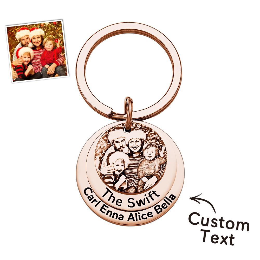 Llavero Personalizado Con Foto Familiar Con Nombre, Regalo De Navidad Personalizado - soufeeles