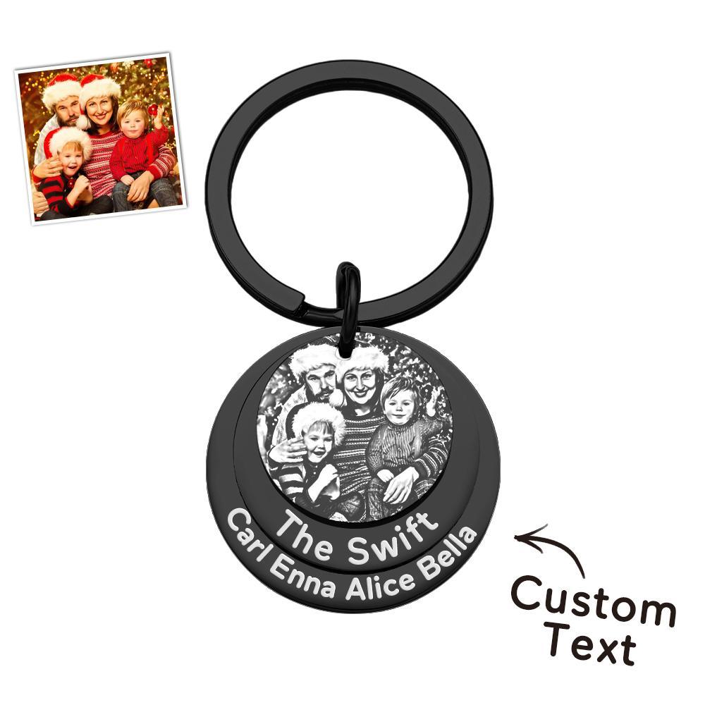 Llavero Personalizado Con Foto Familiar Con Nombre, Regalo De Navidad Personalizado - soufeeles