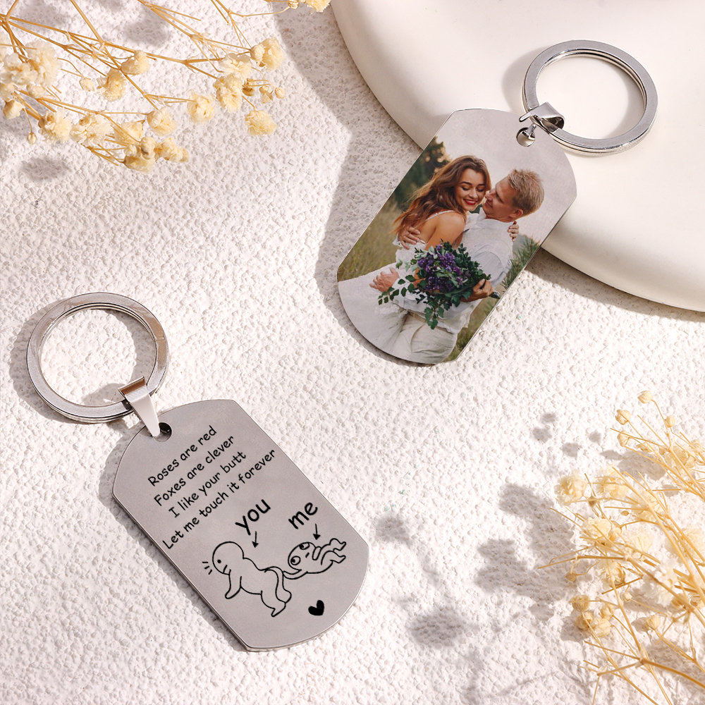 Regalo Personalizado Del Día De San Valentín Para Novio, Llavero Divertido, Llavero Con Foto Personalizado, Llavero Con Nombre Personalizado, Regalos Del Día De San Valentín - soufeeles