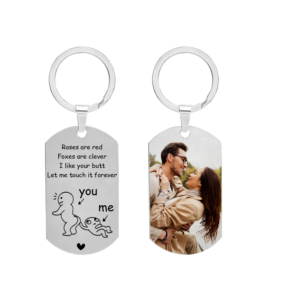 Regalo Personalizado Del Día De San Valentín Para Novio, Llavero Divertido, Llavero Con Foto Personalizado, Llavero Con Nombre Personalizado, Regalos Del Día De San Valentín - soufeeles