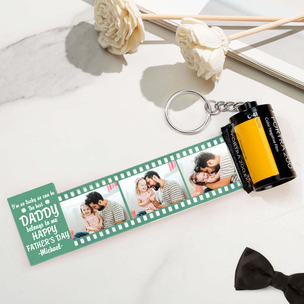 Llavero Personalizado De Cámara Fotográfica, Llavero De Rollo De Película Pensativo, Regalo Para Papá - soufeeles