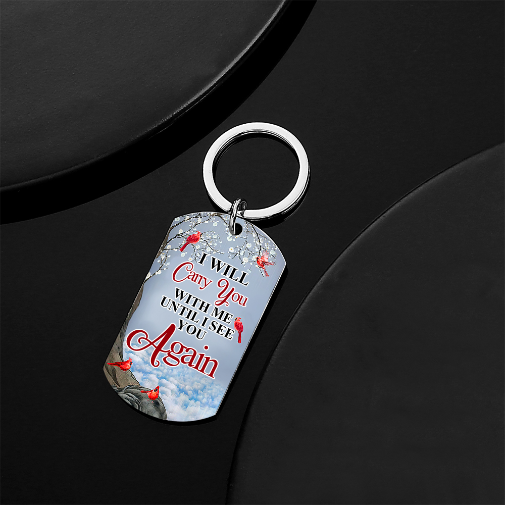 Foto Personalizada Te Llevaré - Regalo Conmemorativo Para Llavero De Aluminio Personalizado Familiar - soufeeles