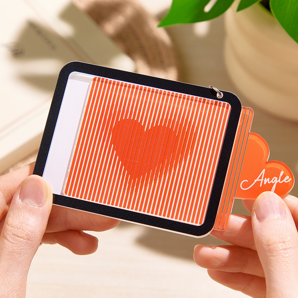 Llavero Extraíble Con Texto Personalizado Y Corazón Rojo, Regalo Para Ella - soufeeles