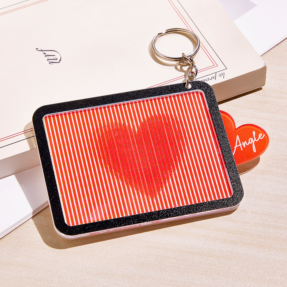 Llavero Extraíble Con Texto Personalizado Y Corazón Rojo, Regalo Para Ella - soufeeles