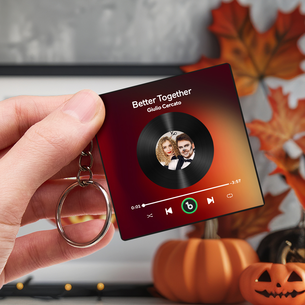 Llavero Musical Con Foto Personalizada, Caja De Música, Amuleto Para Bolso Que Reproduce Música Sin Celular, Regalo De Halloween. - soufeeles