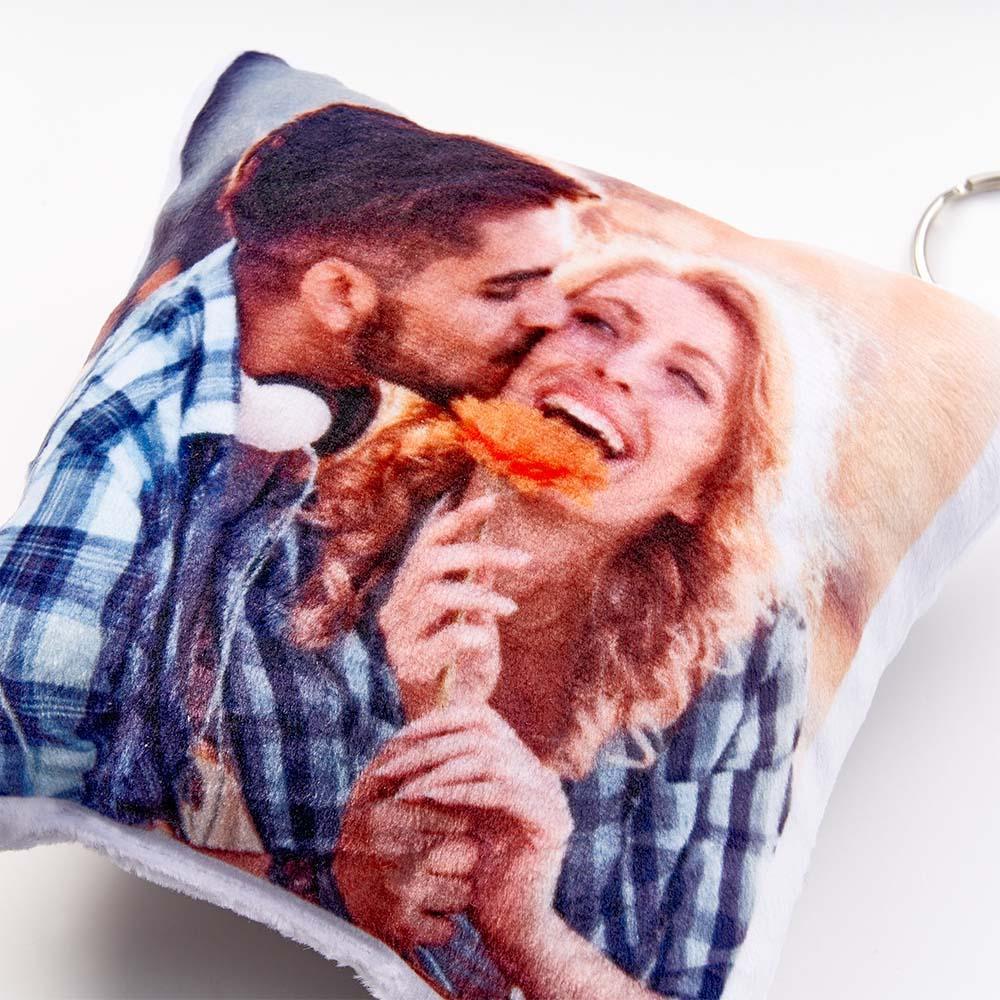 Mini Almohada Con Calendario De Fecha Especial, Llavero Personalizado Con Foto, Llavero De Almohada Personalizado De Doble Cara, Pequeño Regalo Para Sus Seres Queridos - soufeeles