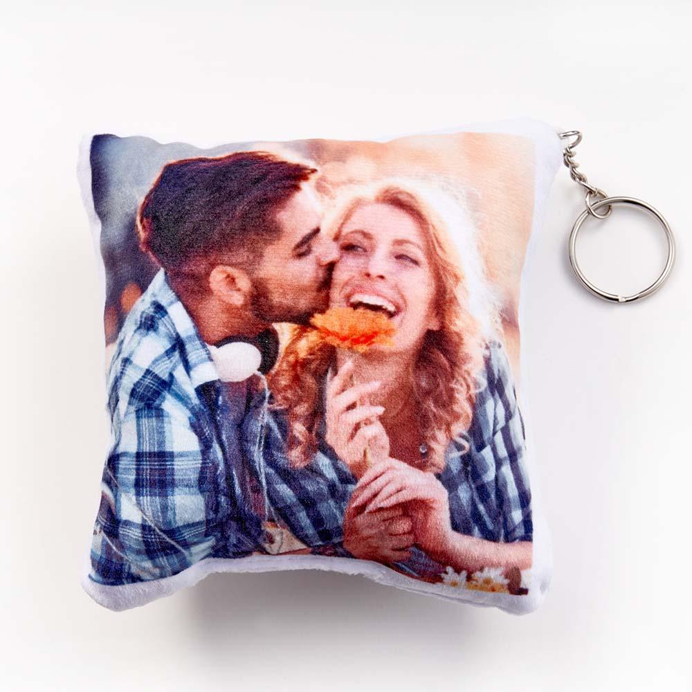 Mini Almohada Con Calendario De Fecha Especial, Llavero Personalizado Con Foto, Llavero De Almohada Personalizado De Doble Cara, Pequeño Regalo Para Sus Seres Queridos - soufeeles