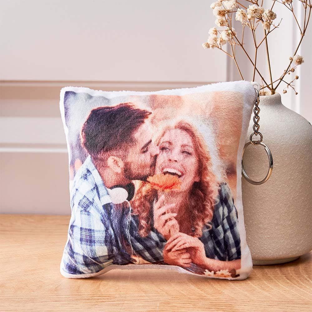 Mini Almohada Con Calendario De Fecha Especial, Llavero Personalizado Con Foto, Llavero De Almohada Personalizado De Doble Cara, Pequeño Regalo Para Sus Seres Queridos - soufeeles