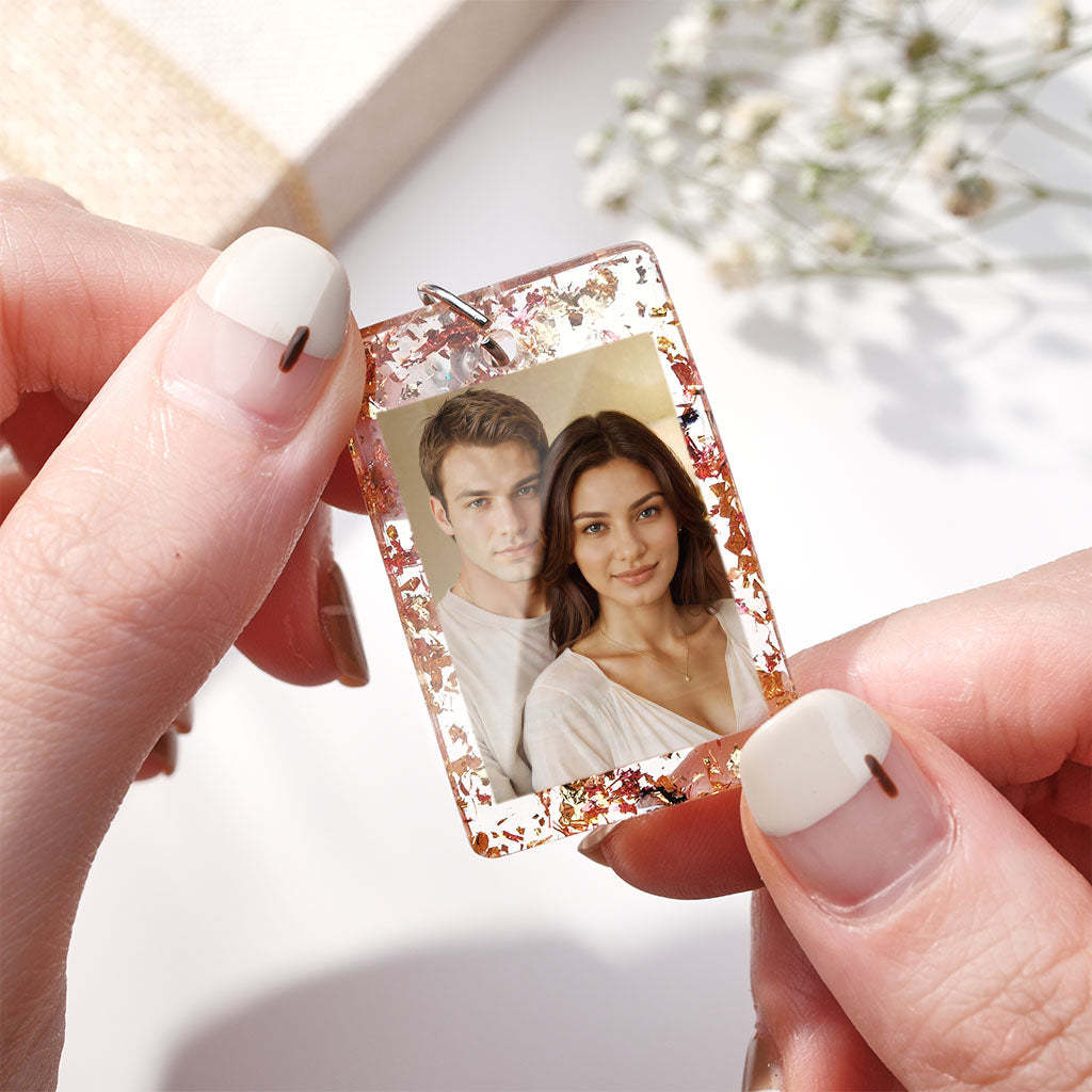 Llavero Con Foto Personalizado, Personalizado Con Su Foto, Llavero Con Foto De Resina, Regalo De Aniversario - soufeeles