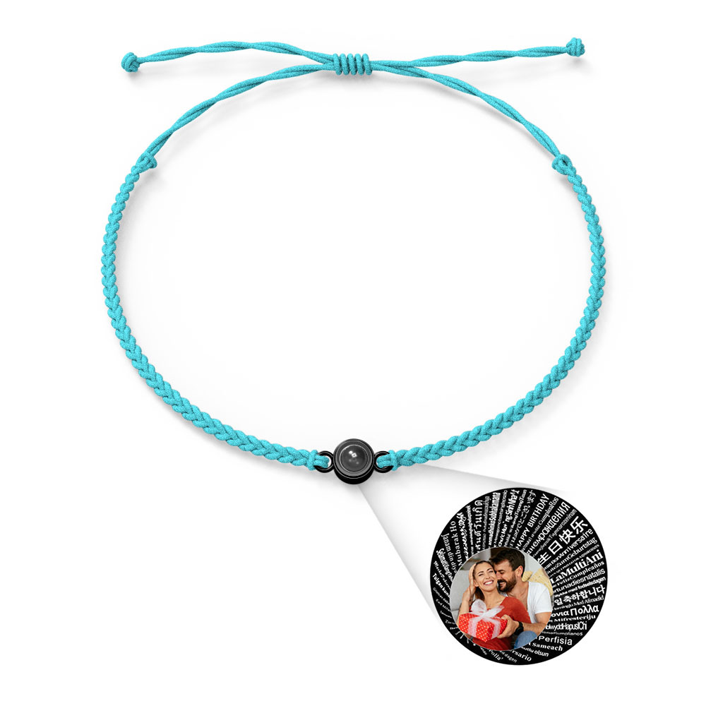 Pulsera Personalizada Con Dijes De Proyección De Fotos Estilos De Múltiples Colores Te Amo En 100 Idiomas Joyería Fotográfica Minimalista Regalo De Cumpleaños Para Ella - soufeeles