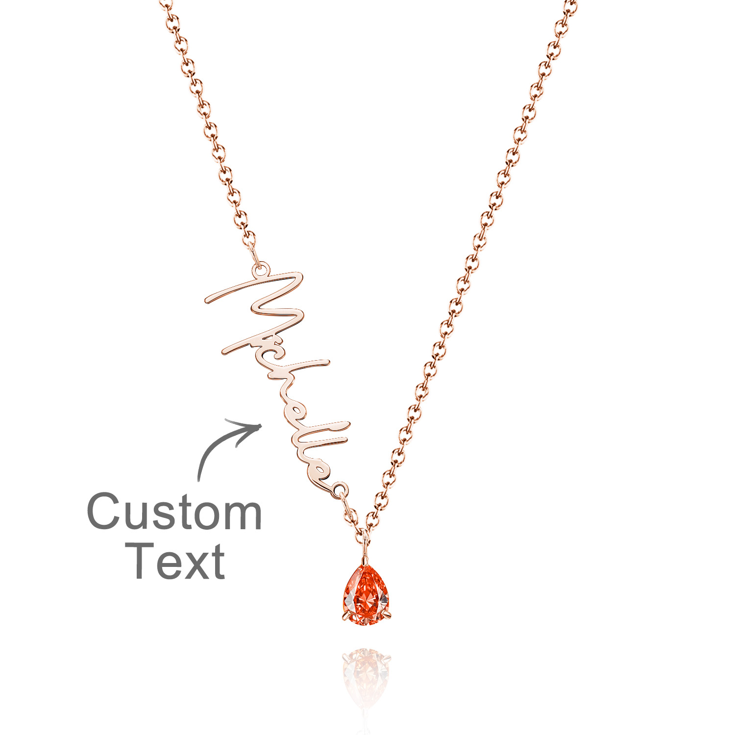 Collar Con Nombre Y Piedra De Nacimiento, Hecho A Mano, Regalo De Alejandrita Para Novia, Collar Personalizado, Joyería Con Piedra De Nacimiento. - soufeeles