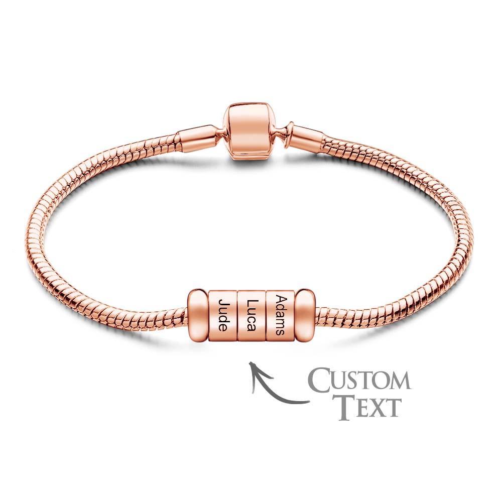 Pulsera de cadena para hombre, joyería, regalo para novio, marido, regalo del día del padre, opcional, 1-6 cuentas