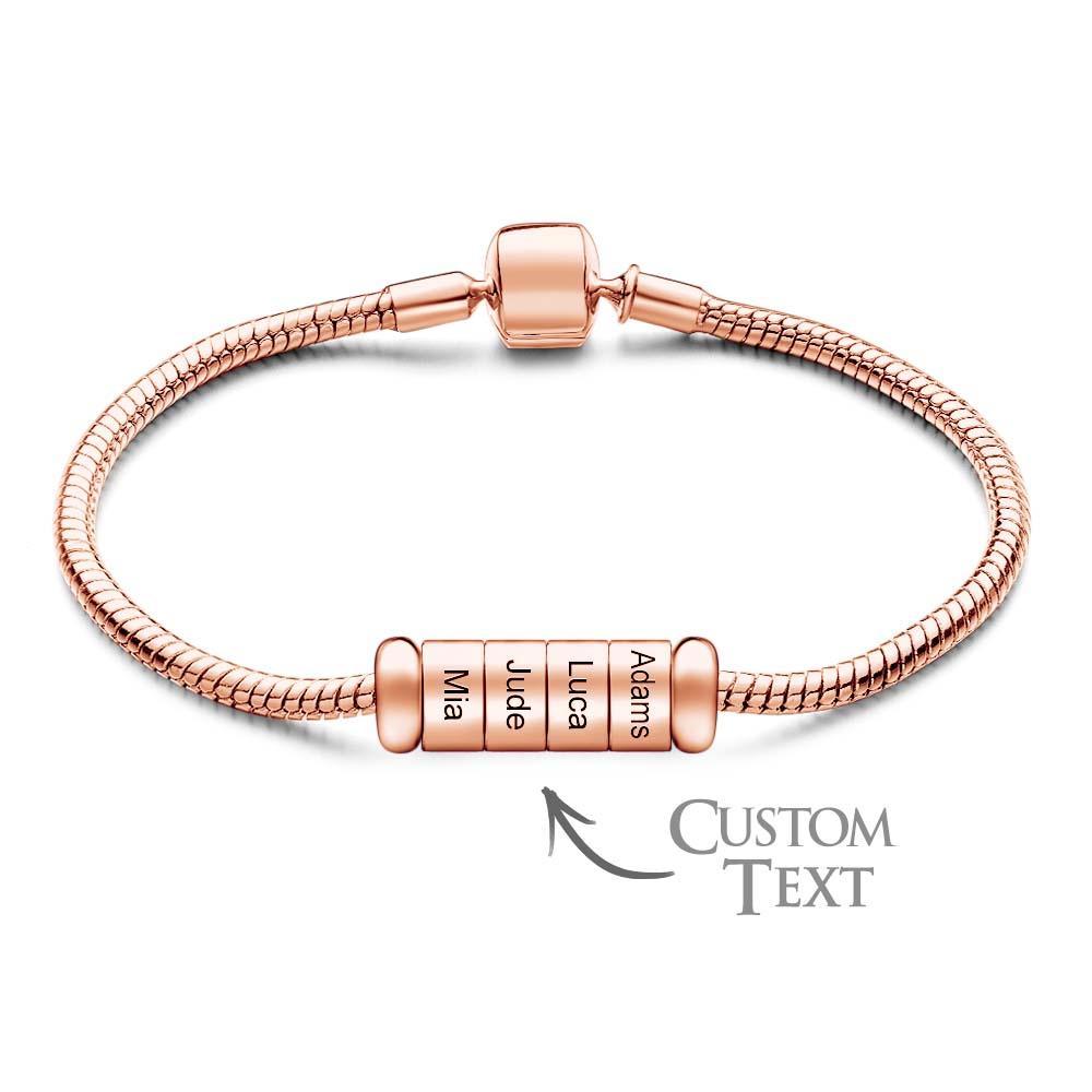 Pulsera de cadena para hombre, joyería, regalo para novio, marido, regalo del día del padre, opcional, 1-6 cuentas