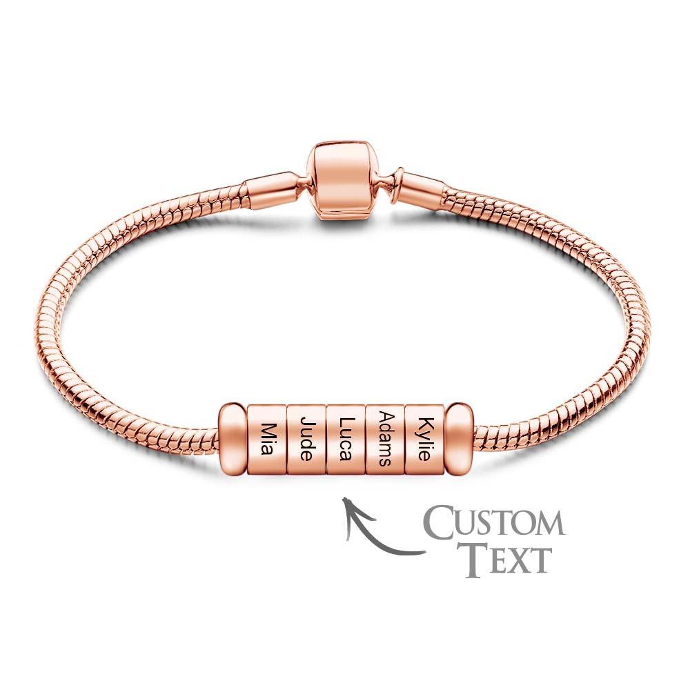 Pulsera de cadena para hombre, joyería, regalo para novio, marido, regalo del día del padre, opcional, 1-6 cuentas