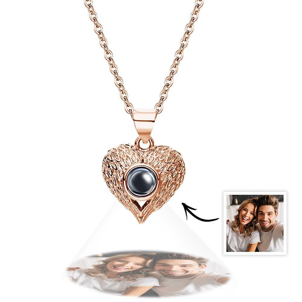 Collar De Proyección De Imagen Personalizado, Estilo En Forma De Corazón, Regalo Para El Mejor Y Favorito Amigo - soufeeles