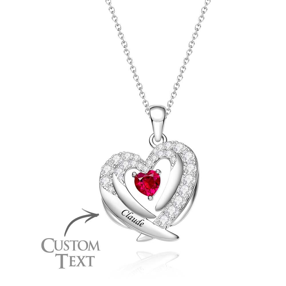 Collar Grabable Con Piedra Natal, Magníficos Regalos De Alas Para Mujeres - soufeeles