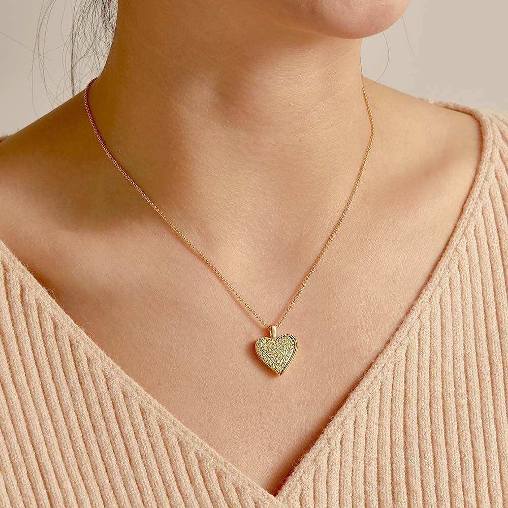 Collar Personalizado Con Nombre De Corazón, Chapado En Oro De 18 Quilates, Collar Grabado Personalizado - soufeeles