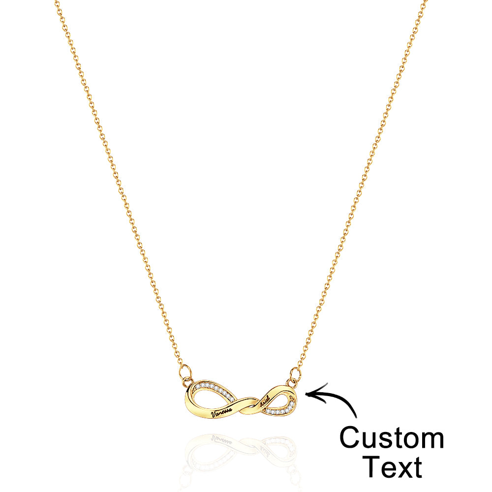 Collar Grabable Radiante, Colgante Conmemorativo Del Infinito Retorcido, Regalo Para Ella - soufeeles