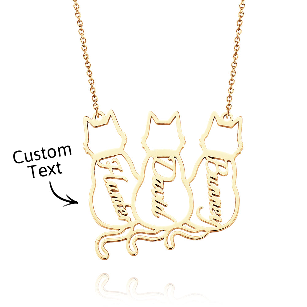 Collar De Gato Personalizado Con Nombre Personalizado, Joyería Personalizada Para Mascotas, Regalos De Joyería Para Gatos, Regalo Conmemorativo Para Amantes De Los Gatos - soufeeles