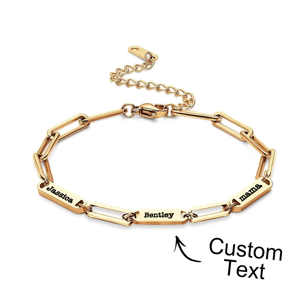 Pulsera Con Nombres Personalizados Multi Nombres Grabados