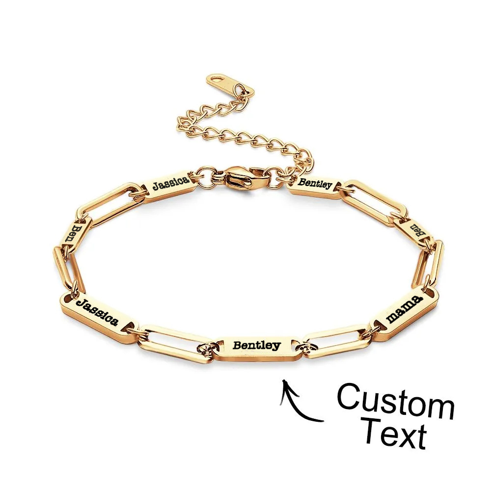 Pulsera Con Nombres Personalizados Multi Nombres Grabados