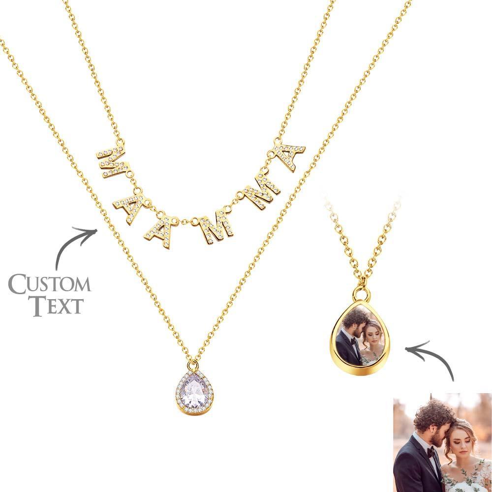 Collar Con Nombre Personalizado, Joyería Con Letras, Collar Con Foto, Regalo Único Para Mujeres - soufeeles