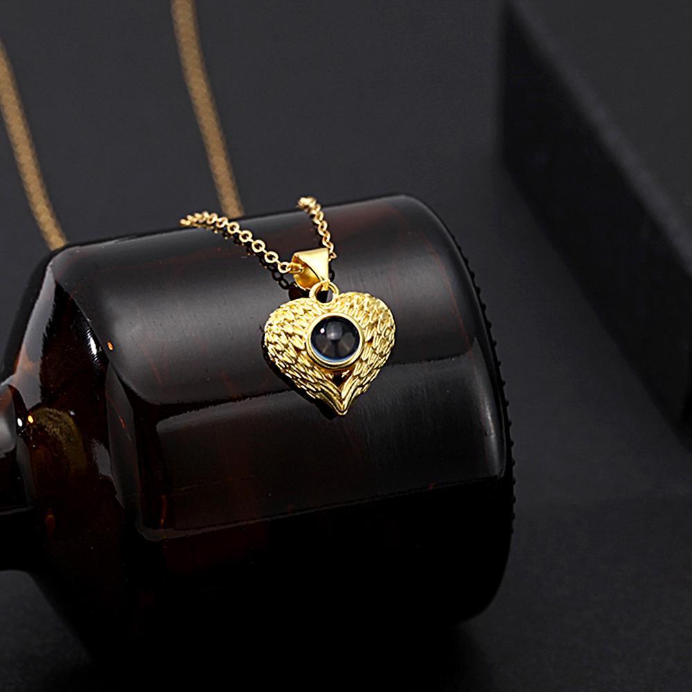 Collar De Proyección De Imagen Personalizado, Estilo En Forma De Corazón, Regalo Para El Mejor Y Favorito Amigo - soufeeles