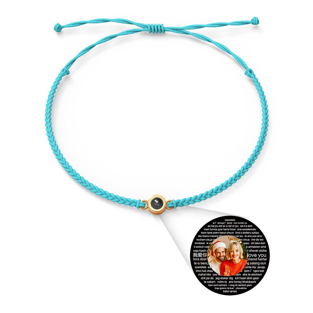 Pulsera Personalizada Con Dijes De Proyección De Fotos Estilos De Múltiples Colores Te Amo En 100 Idiomas Joyería Fotográfica Minimalista Regalo De Cumpleaños Para Ella - soufeeles