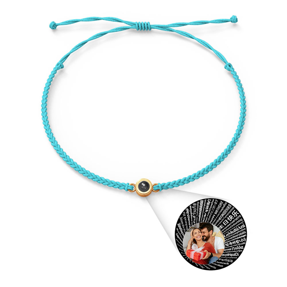 Pulsera Personalizada Con Dijes De Proyección De Fotos Estilos De Múltiples Colores Te Amo En 100 Idiomas Joyería Fotográfica Minimalista Regalo De Cumpleaños Para Ella - soufeeles