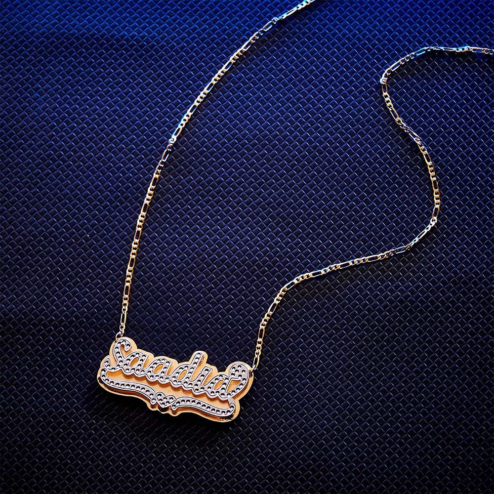 Collar Personalizado Con Nombre De Hip Hop, Collar De Metal A La Moda, Regalos De Joyería Para Hombres - soufeeles