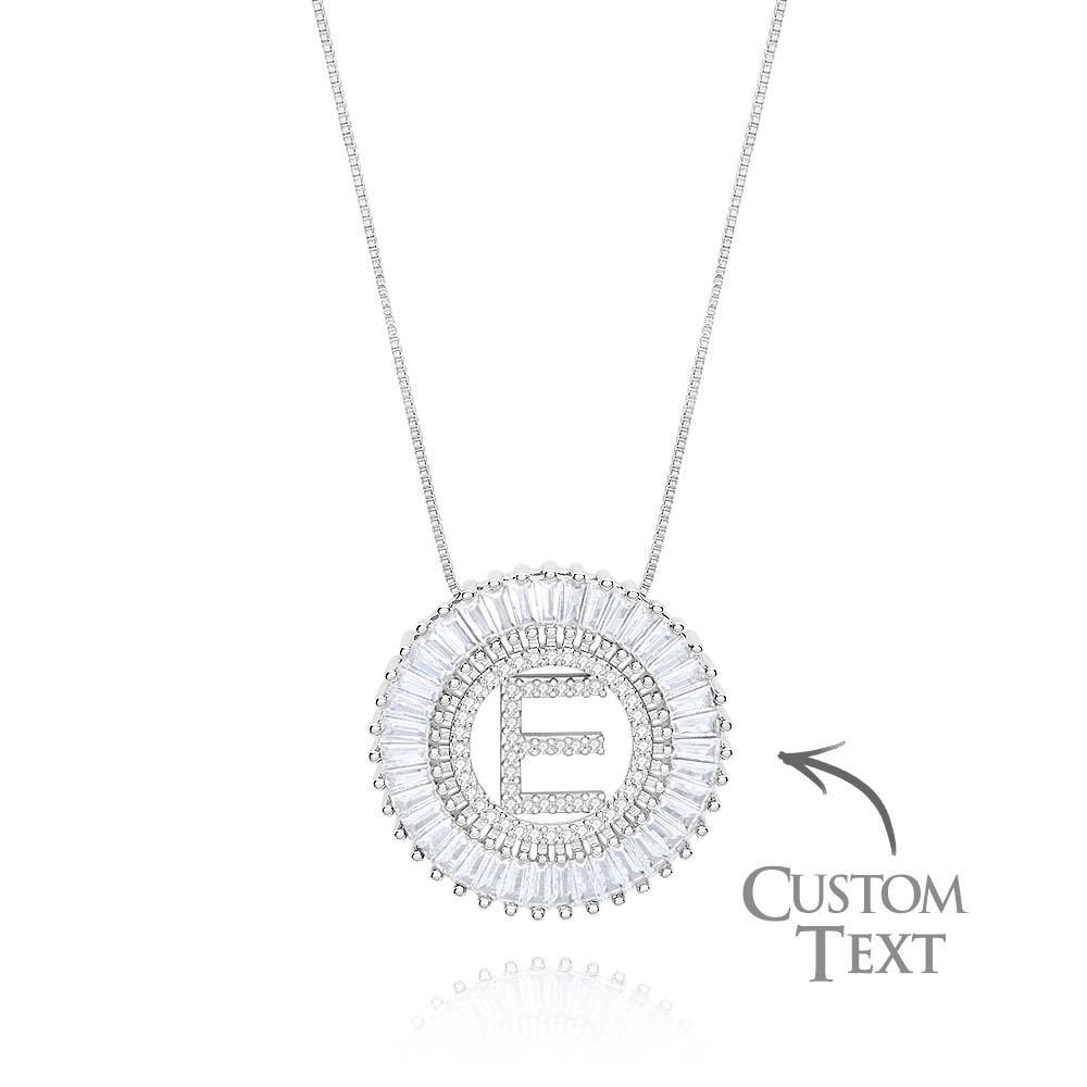 Collar De Diamantes Con Letra Inicial Personalizado Collar De Hip Hop Sunburst Para Él - soufeeles