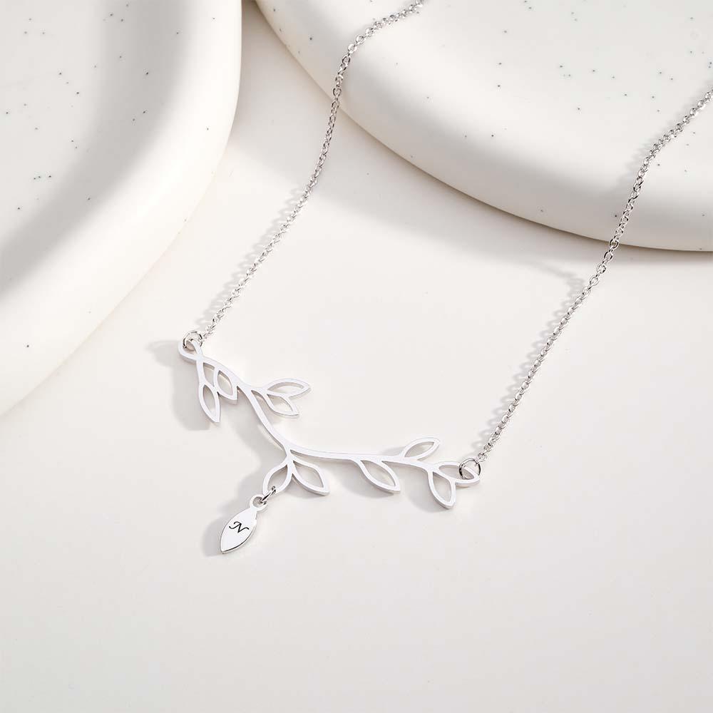 Collar Grabado Personalizado Árbol Cantidad Opcional Colgante Regalos De Moda Para Ella - soufeeles