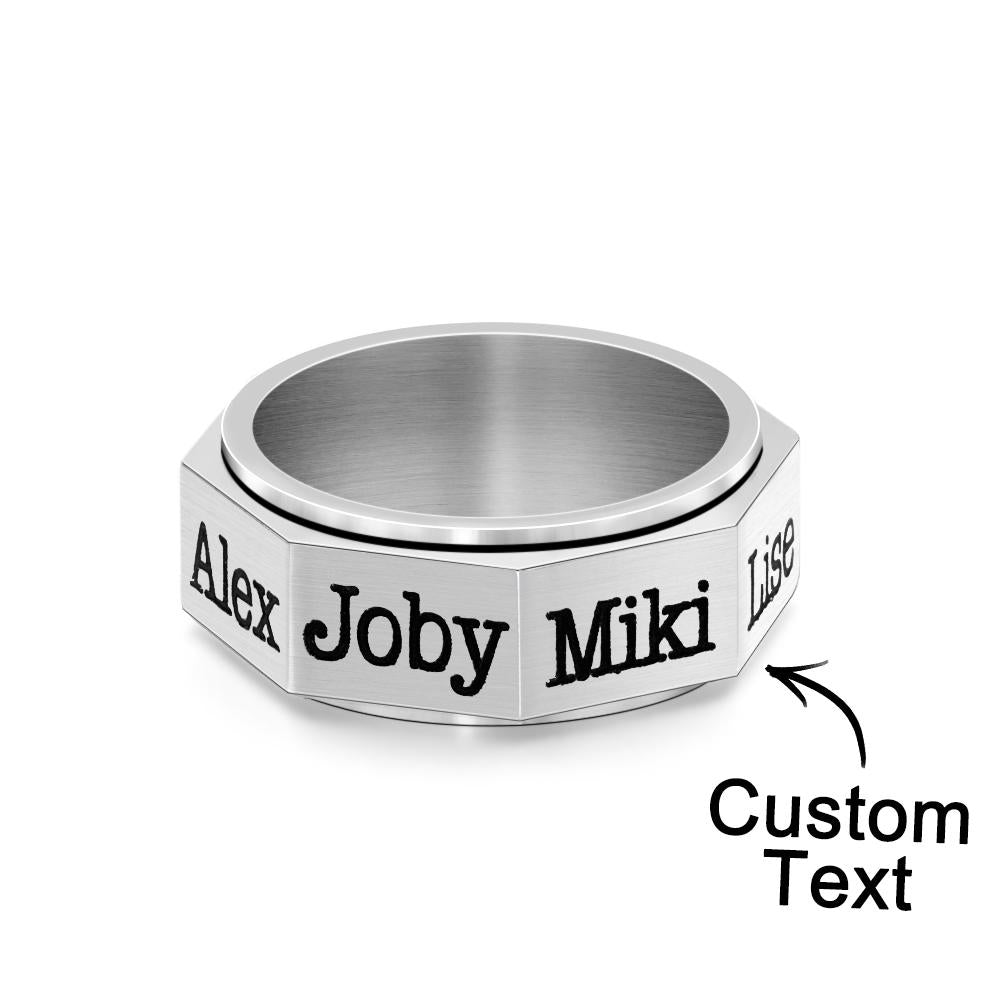 Anillo Grabable Anillos De Banda Giratorios Vikingos Nórdicos Para Hombres - soufeeles