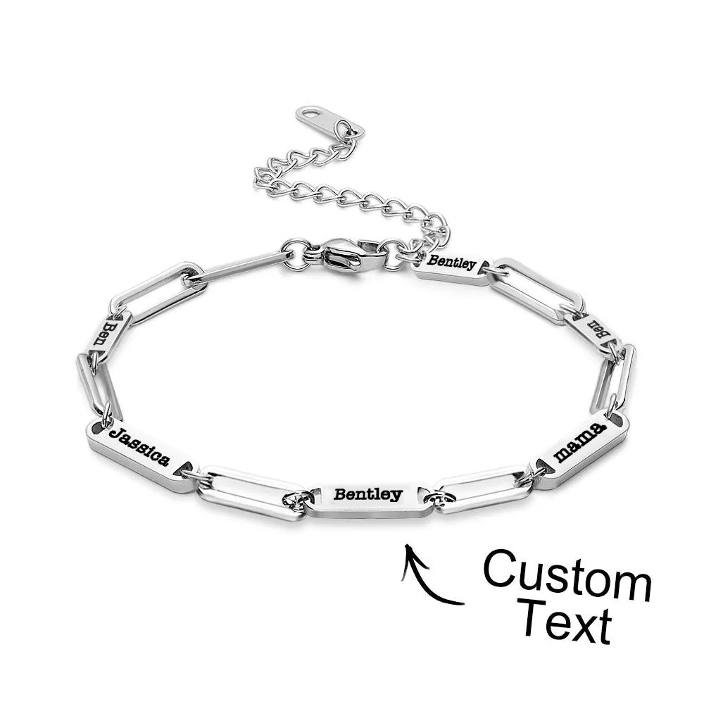 Pulsera Con Nombres Personalizados Multi Nombres Grabados