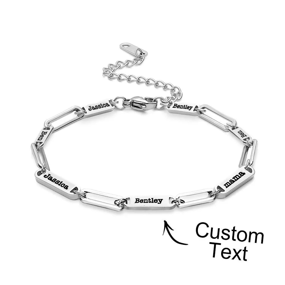 Pulsera Con Nombres Personalizados Multi Nombres Grabados