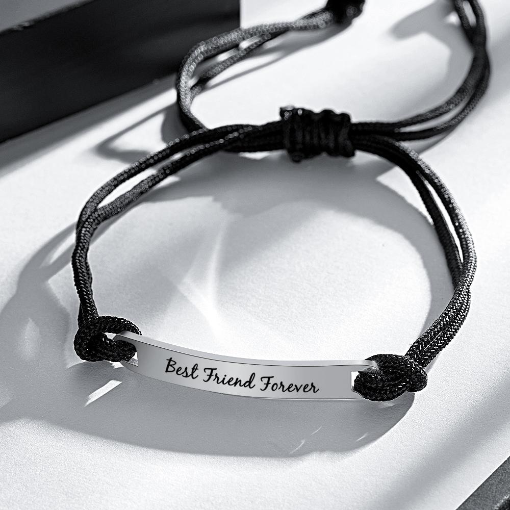 Pulsera De Parejas Grabada Personalizada, Regalo Para Regalo De Boda - soufeeles