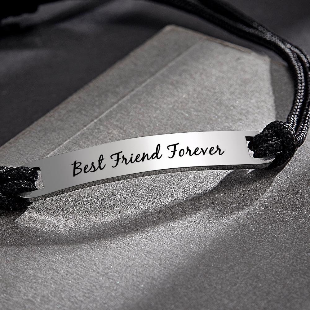 Pulsera De Parejas Grabada Personalizada, Regalo Para Regalo De Boda - soufeeles