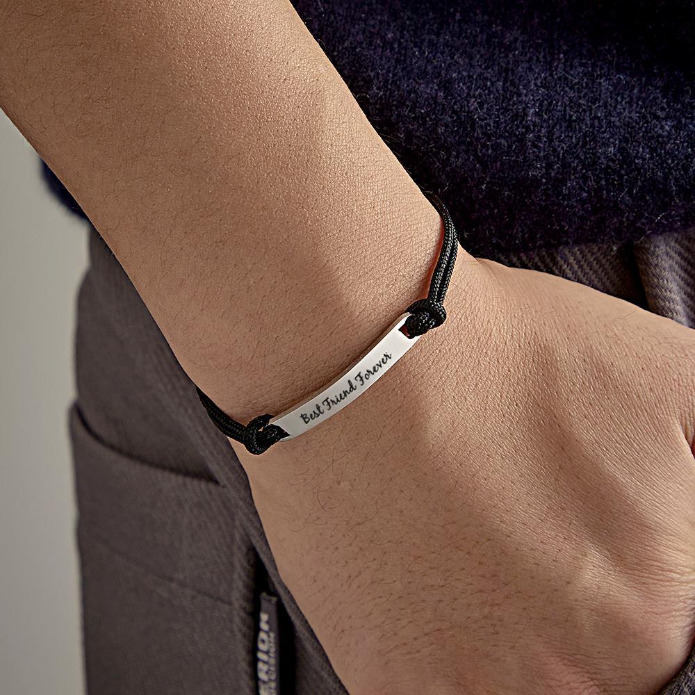 Pulsera De Parejas Grabada Personalizada, Regalo Para Regalo De Boda - soufeeles