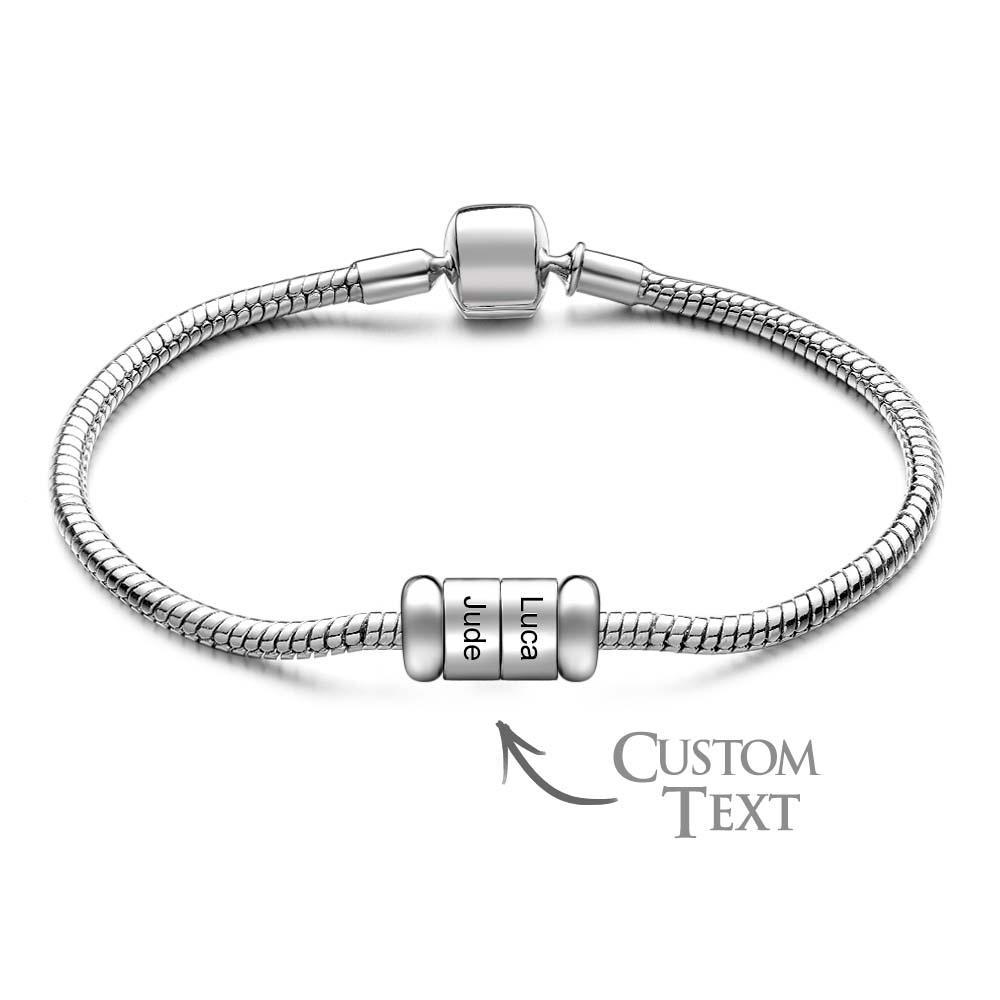 Pulsera de cadena para hombre, joyería, regalo para novio, marido, regalo del día del padre, opcional, 1-6 cuentas