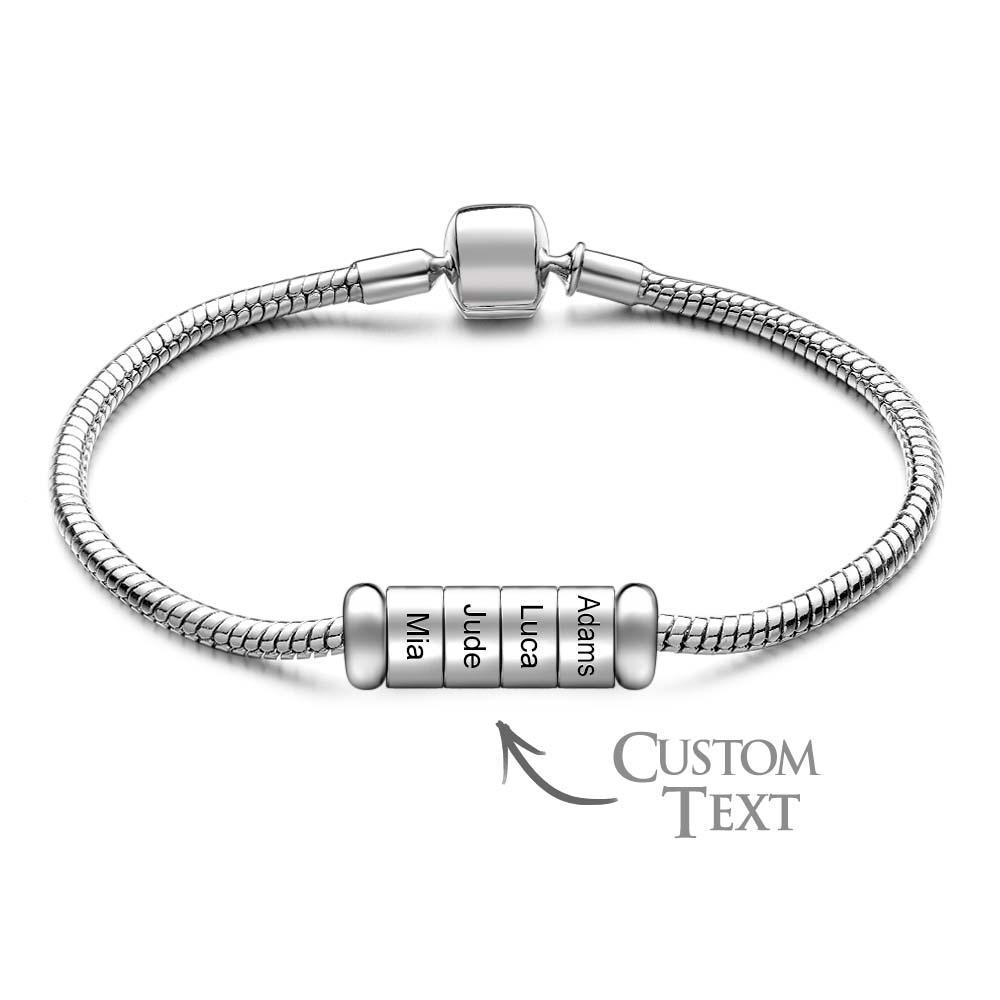 Pulsera de cadena para hombre, joyería, regalo para novio, marido, regalo del día del padre, opcional, 1-6 cuentas