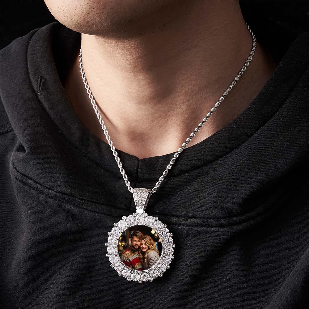 Collar Con Foto De Hip Hop Exagerado Colgante Helado Regalos De Joyería Para Hombres - soufeeles