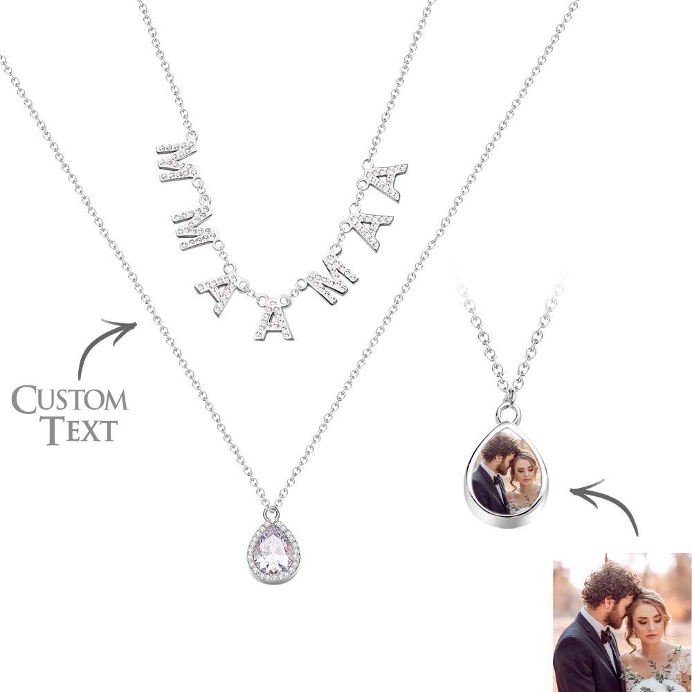 Collar Con Nombre Personalizado, Joyería Con Letras, Collar Con Foto, Regalo Único Para Mujeres - soufeeles