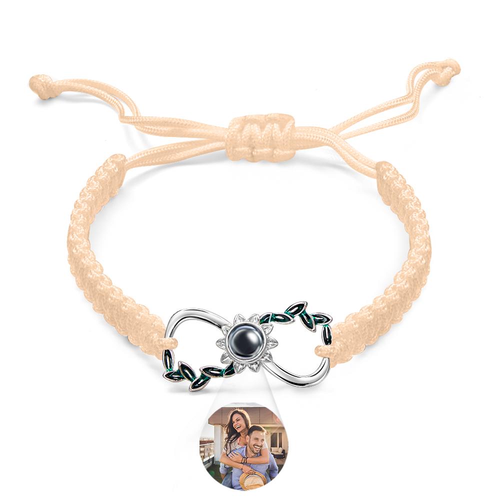 Pulsera De Proyección Personalizada Regalo De Pareja De Tejido De Amor Infinito