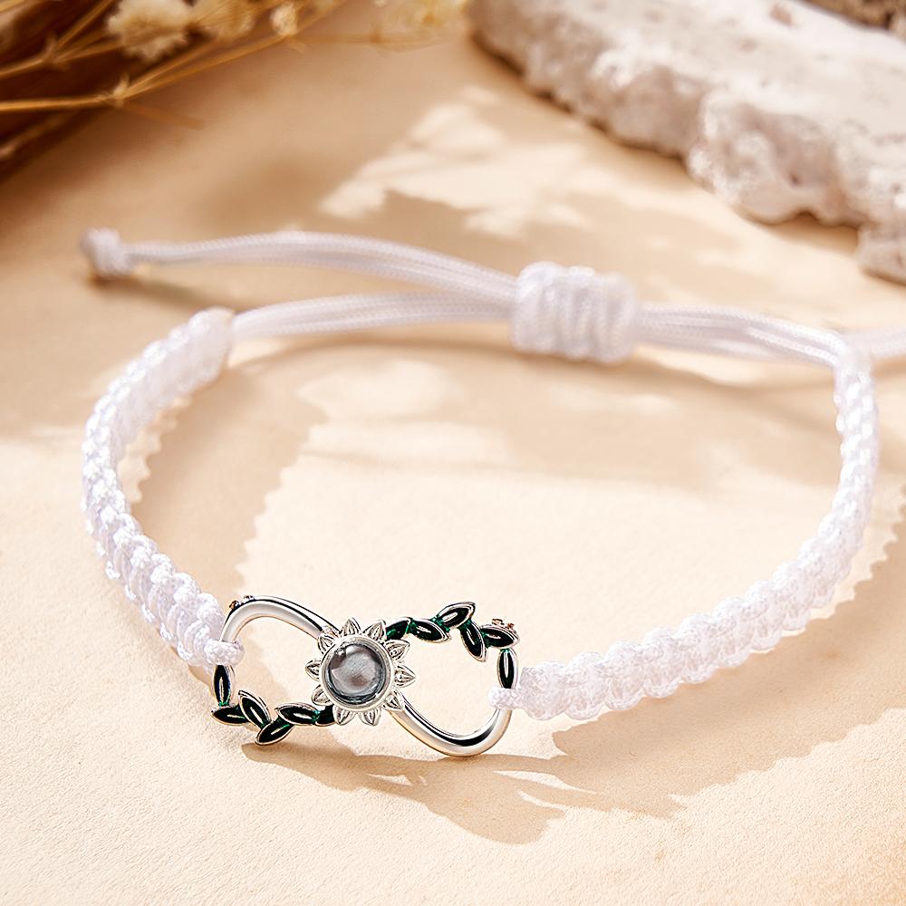 Pulsera De Proyección Personalizada Regalo De Pareja De Tejido De Amor Infinito