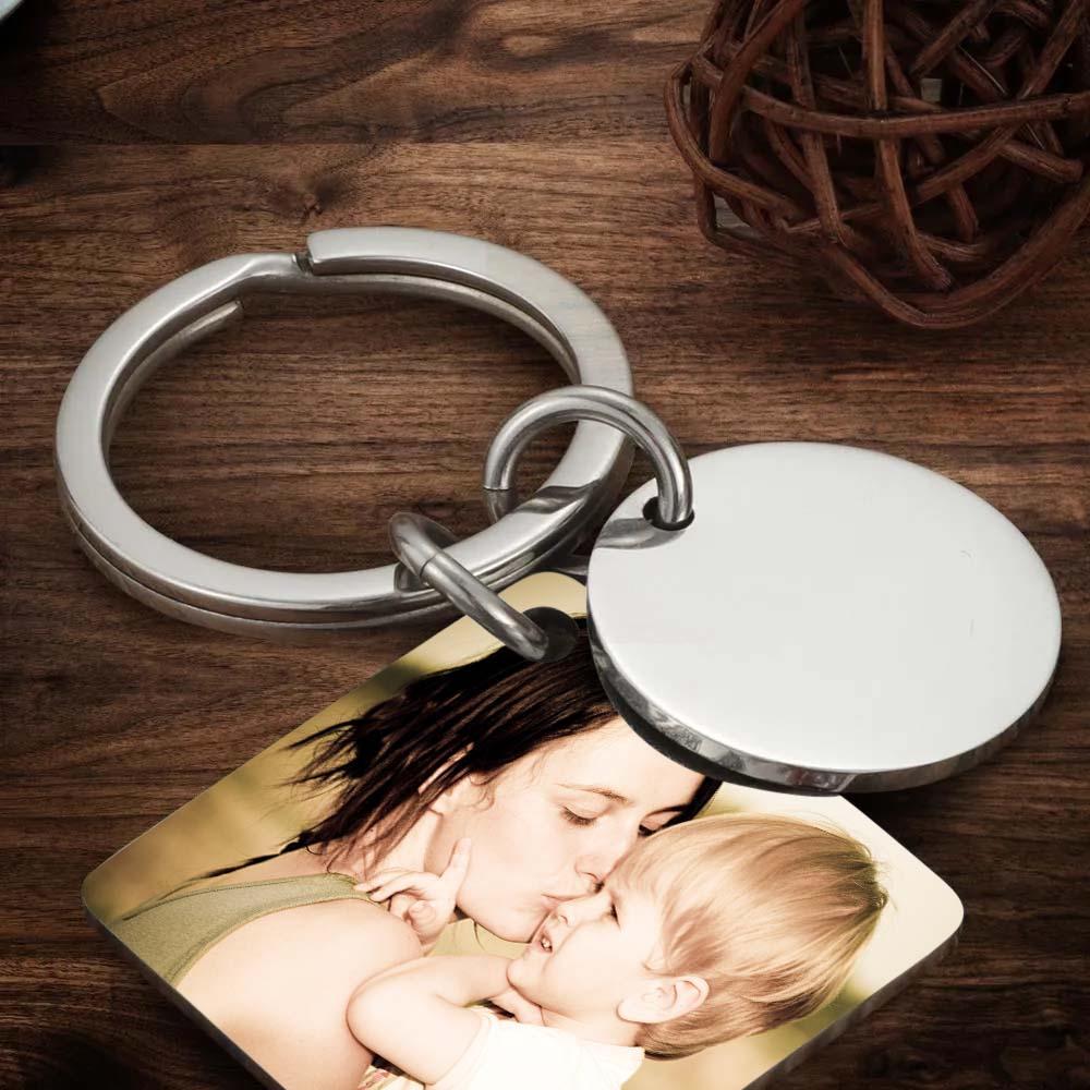 Llavero Con Foto Personalizado, Llavero Con Calendario Grabado, Regalo Para Madre - soufeeles