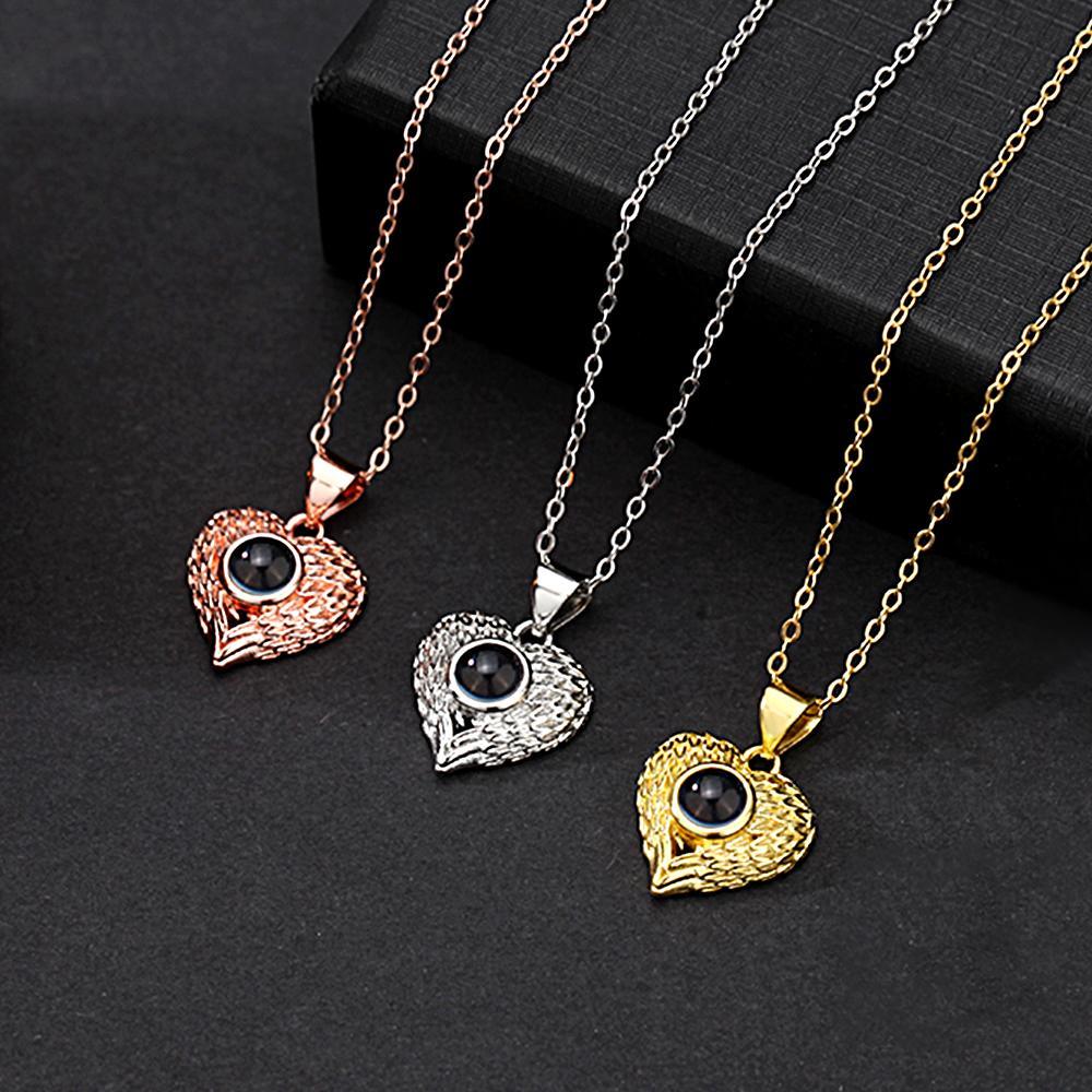 Collar De Proyección De Imagen Personalizado, Estilo En Forma De Corazón, Regalo Para El Mejor Y Favorito Amigo - soufeeles