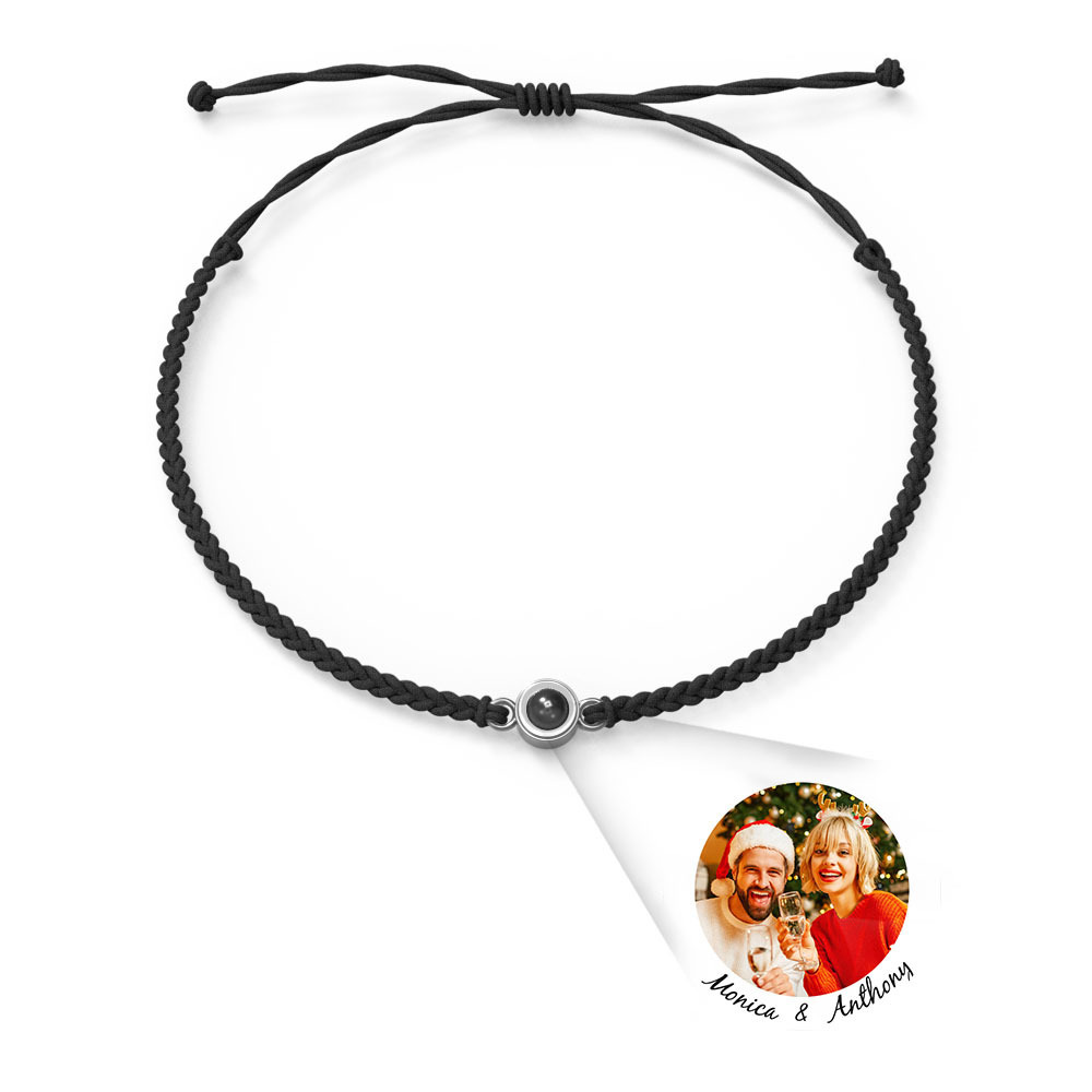 Pulsera Personalizada Con Dijes De Proyección De Fotos Estilos De Múltiples Colores Te Amo En 100 Idiomas Joyería Fotográfica Minimalista Regalo De Cumpleaños Para Ella - soufeeles