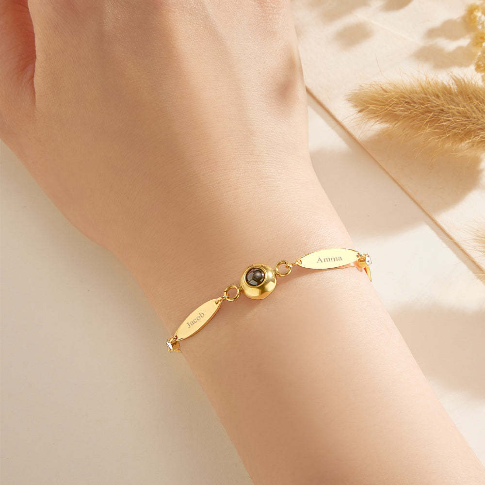 Pulsera de proyección personalizada con letras personalizadas, regalo de amistad