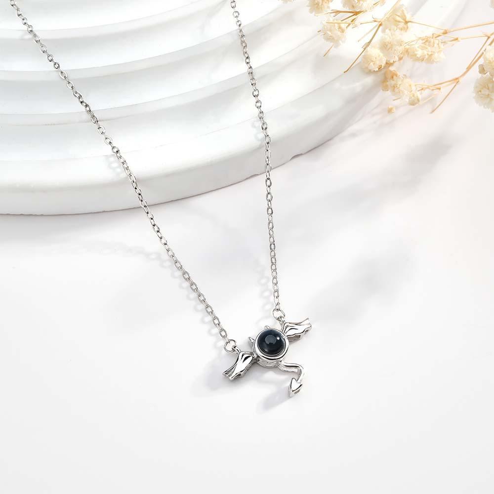 Collar De Proyección Personalizado Regalo De Ala De Demonio Para Ella - soufeeles