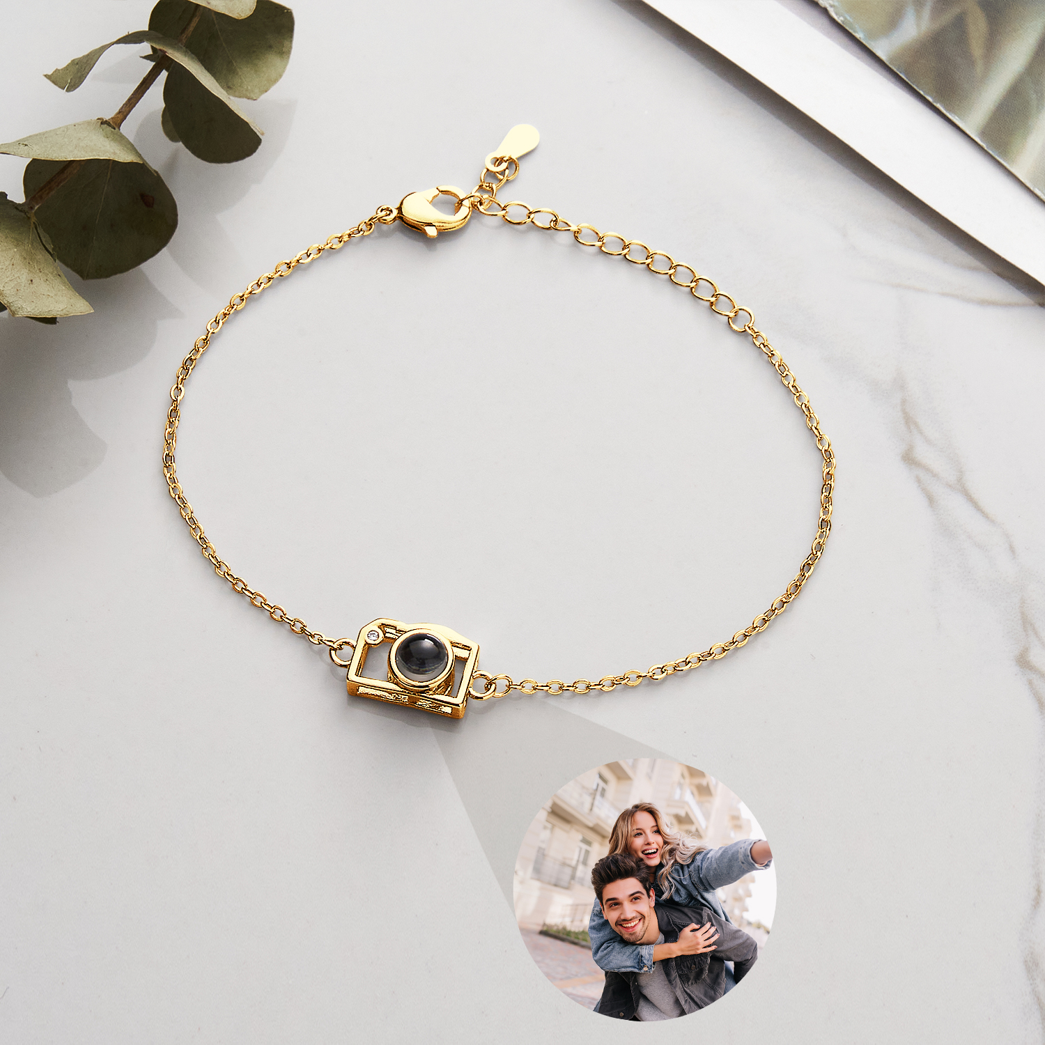 Pulsera Con Foto Personalizada Con Proyección, Regalo Creativo Con Forma De Cámara, Regalo De Aniversario Para Ella - soufeeles